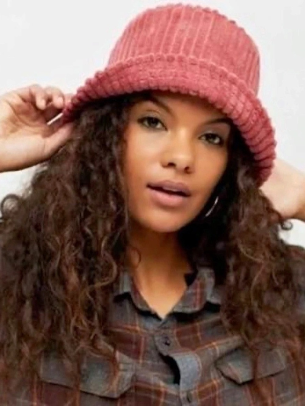 Corduroy Bucket Hat in Pink